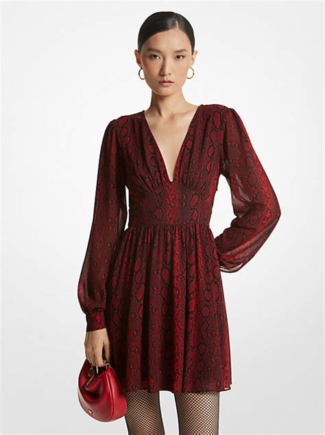 michael kors snake print|snake print georgette v neck.